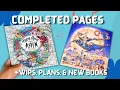 July 2026 Completed Pages WIPs Coloring Plans and New Books