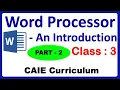 Word Processor - An Introduction PART