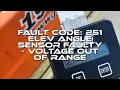 Fault Code 251 Elev Angle Sensor Faulty - Voltage out of Range JLG Electric Scissor Lift