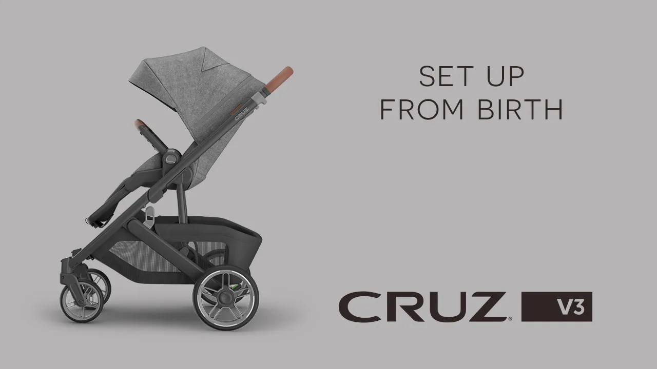 UPPAbaby Cruz V3 Stroller - Declan (Oat Melange/Silver Frame/Chestnut Leather)