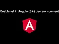How to enable ssl in angular webapp development environment version 8