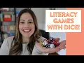 Literacy Games for Kindergarten First Grade and Second Grade easy literacy games with dice