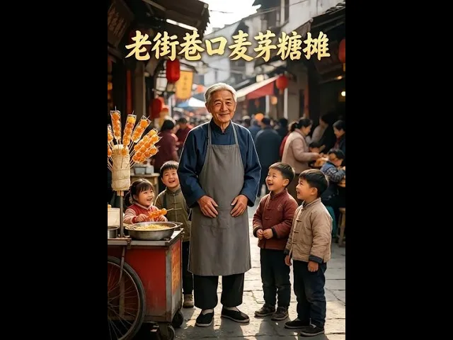 老街巷口麦芽糖摊第一部