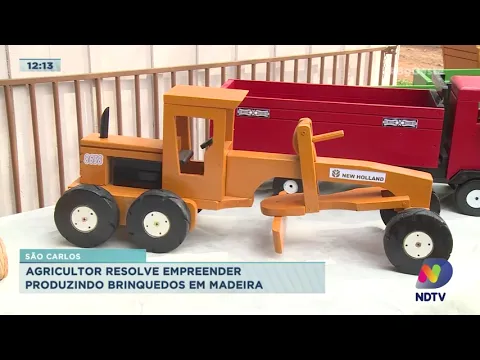 São Carlos: agricultor resolve empreender produzindo brinquedos em madeira