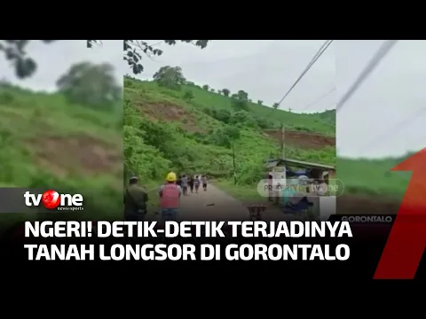 Kepanikan Warga Gorontalo Melihat Detik-detik Longsoran Tanah