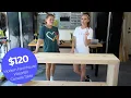DIY Modern Waterfall Console Table
