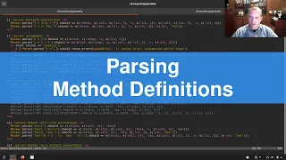 Parser Hacking 06 Parsing Method Definitions without any arguments