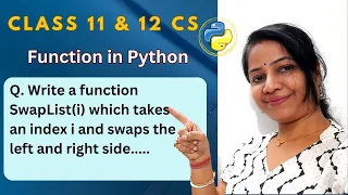 Swap a list in python example Python Function Tutorial SwapList i - Left-Right List Swapping