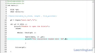 C Programming Language Tutorials for Beginners 45 fgets Function with Example