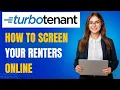 TurboTenant Applicant Screening Tutorial for Landlords