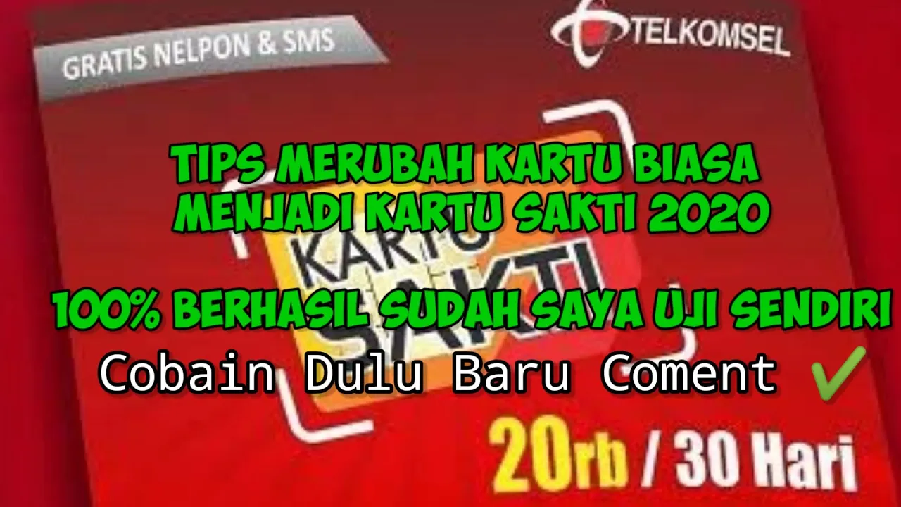 cara merubah kartu biasa jadi sakti Telkomsel terbaru