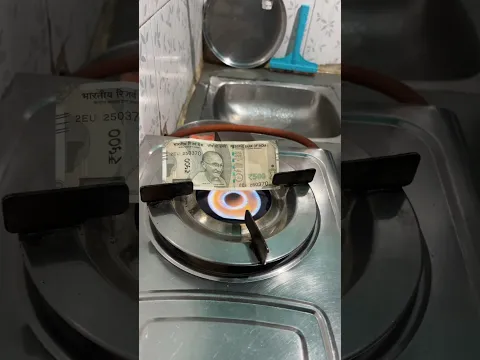 βΉ500 Note on Gas Stove π±π₯ | Real or Fake Indian Currency? #Shorts#viral