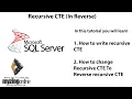 Recursive CTE in reverse