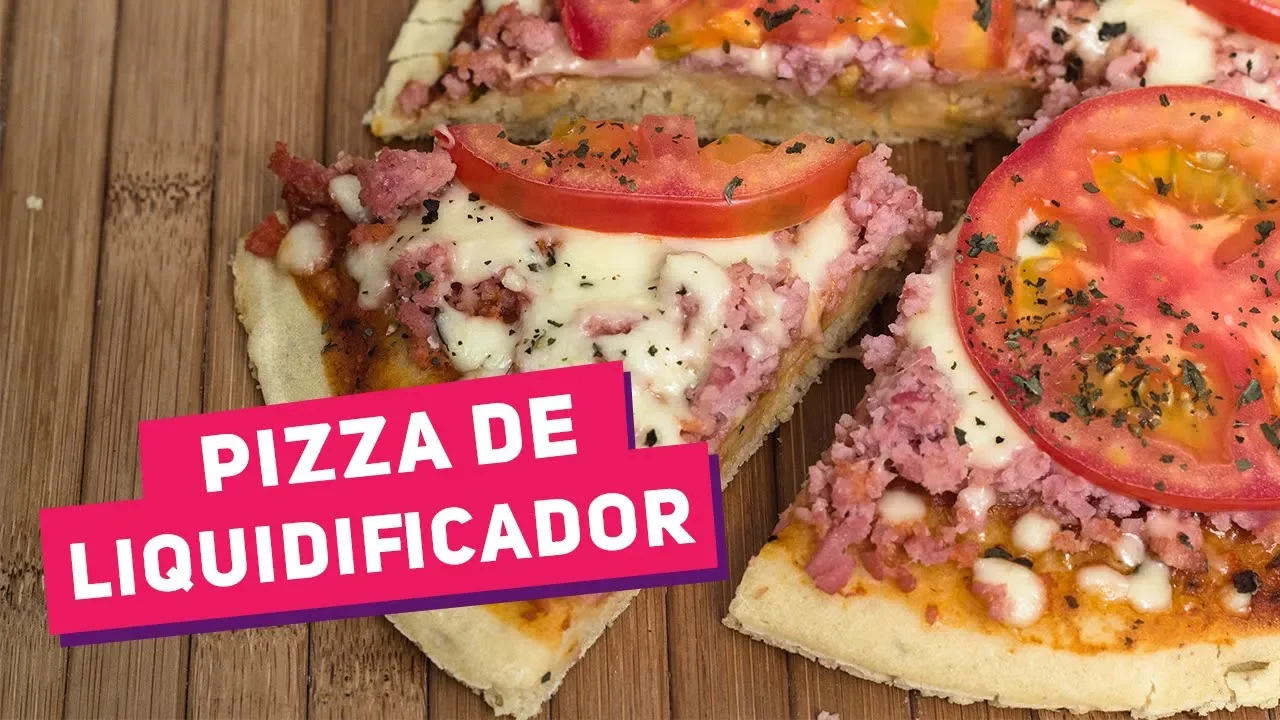 PIZZA DE LIQUIDIFICADOR (COMO FAZER A MASSA CASEIRA SEM SOVAR + RECHEIO) RECEITAS DE MINUTO #103