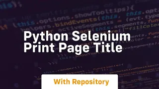 python selenium print page title