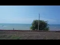 jalur rel kereta api di tepi laut (Pekalongan - Weleri, Pantura Jawa)