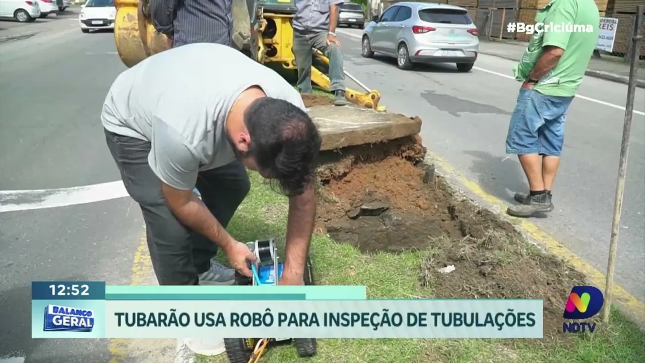 Tubarão inova no combate a alagamentos: robô realiza inspeção em tubulações