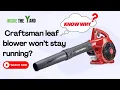 Craftsman Leaf Blower Won t Stay Running Here s How To Fix It