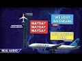 Lagu Airplane LOSES Engine on takeoff. United Boeing 777 declares MAYDAY at Dulles Airport. Real ATC