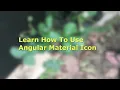 Angular Material Icon mat-icon Example