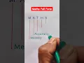 MATHS Full Form
