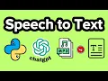 Speech to Text - Python OpenAI API Tutorial