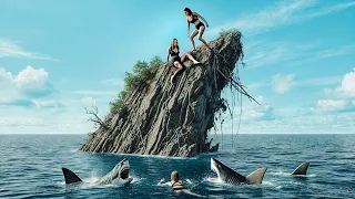 Influencers Tentam Gravar Vídeo de Aventura Mas Acabam Ficando Presas em Minúscula Ilha Com Tubarões