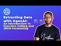 Extracting Data with OpenAI An Introduction to Function Calling and JSON Formatting