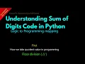 Understanding Sum of Digits Code in Python Lesson 55 Python For Beginners