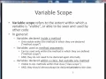 methods variable scope