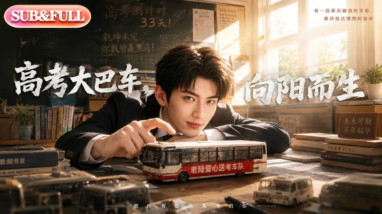 【全集FULL】《高考大巴车，向阳而生》| AI短剧 | ENG SUB #薄荷听书 #cdrama #latest #热门短剧 #都市 #重生 #逆袭 #现代 #甜宠 poster