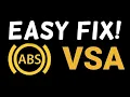How to Fix Reset ABS VSA Warning Lights Stays On or Flashing Without a Scanner