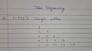 Floyd s Triangle Pattern Java Programming Dev Domain