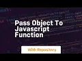 pass object to javascript function