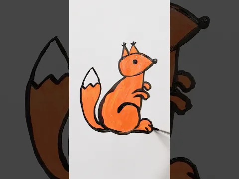 Squirrel Acrylic Painting #art #painting #acrylicpainting #relaxing #squirrel