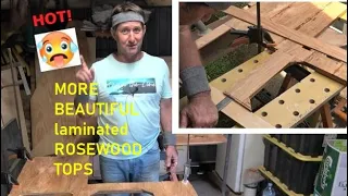 Building my steel sailing yacht Ep.105 MORE beautiful Rosewood laminating!