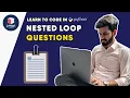 Nested Loop Questions Discussion with Rahul Bhaiya Coding Blocks Jr
