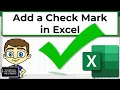 How to Add a Check Mark or Tick Mark Symbol in Excel