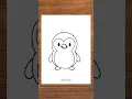 Easy penguin drawing Let s draw together