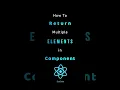 Return multiple elements in reactjs