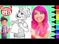 Coloring Turning Red Tyler Disney Pixar Turning Red Coloring Page Prismacolor Paint Markers