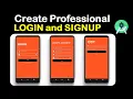 Modern Login and Signup Screen in Android Studio with google material design 2021