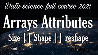 Shape and size of the array python numpy tutorial data science