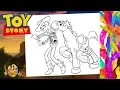 Coloring Toy Story - Woody and Bullseye Coloring Book Pages