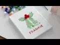 DIY Holiday Footprint Art Holiday Mistletoe