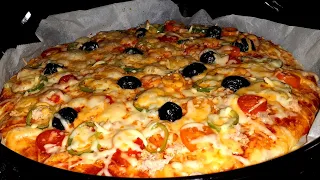 أسرع بيتزا ممكن تحضريها في    دقائق  قبل الافطار والنتيجة يا سلام  يحلفو عليها جاية من أكبر المحلات دندنها