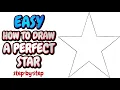 Easy How to Draw a Perfect Star - Step-by-Step Drawing Tutorial