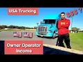 My One week s income in Trucking as an Owner Operator