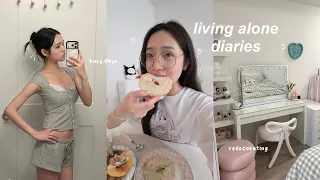REDECORATING my apartment vlog🍓: cute furniture, days living alone, summer in the city, cooking