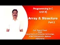 Unit 4 Array Structure part 2 Prof Rajesh Tiwari